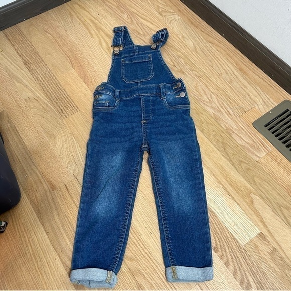 4T Bib Overalls Dress Alls Denim Jean Old Navy Wonder Nation Girls Toddler Kids - Picture 4 of 7